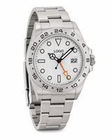 Montre de plongée pour homme avec logo personnalisé OEM, saphir lumineux, étanche 200 m, acier inoxydable, mouvement automatique NH35, montre mécanique pour homme 044