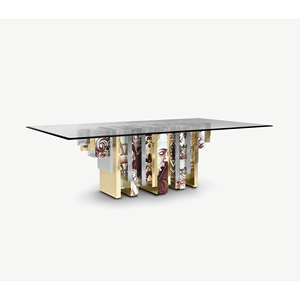 Heritage Solid Wood Dining <b>Table</b> Rustic Rectangle Design <b>for</b> Home Office Kitchen Living Room Metal with Pine Oak Material - Product Image 5