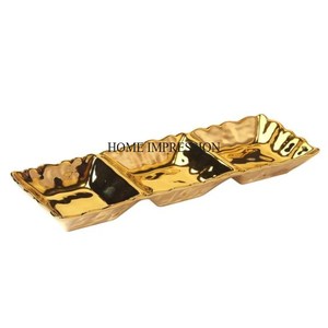 High Grade Gold Plated Premium Quality Metal Made Most Fancy Unique Designer Round Shape Serving <b>Tray</b> <b>Table</b> Centerpiece & Decor - Product Image 4
