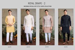 Veste Kurta en soie de créateur en gros d'usine nouvelle collection de vêtements indiens et pakistanais pour les fêtes de mariage - Product Image 6