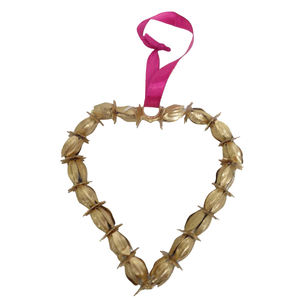 Design à la mode Articles décoratifs de Noël Plaqué or Fer Métal Suspendu Coeur Arbre de Noël Ornement Personnalisé - Product Image 1