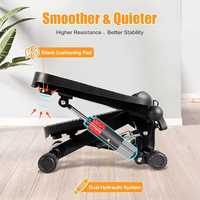 Mini stepper d'exercice pour la salle de sport, appareil de fitness aérobie pour la marche, machine ABS avec bande de résistance et coussin
