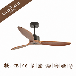 42 Inch 3 Blade Solid Wood Ceiling Fan Without <b>Light</b> <b>Remote</b> <b>Control</b> DC Motor for Bedroom Living Room Downrod Mount - Product Image 6