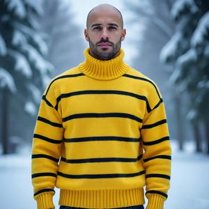 Pull en mohair pour hommes, col rond, coupe-vent, coupe-vent, logo personnalisé pour l'hiver - Product Image 2