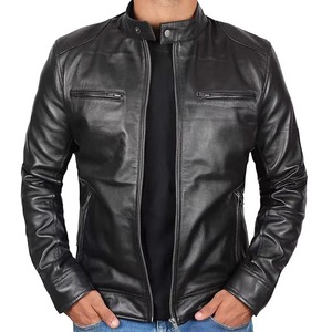 Hot Sale Cowhide <b>Leather</b> <b>Jacket</b> Soft <b>Retro</b> Zipper-Up Style Fully Customizable Men's Outerwear <b>jacket</b> for men - Product Image 1