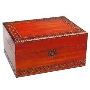 Premium Red Handcrafted Wood Urn Box Unique Memorial Vase for Cherished <b>Memories</b> & Wedding Occasions Perfect As Floor <b>Wall</b> Vase - Product Image 1