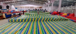 PE <strong>Tarpaulins</strong> From 100gsm to 250gsm Density Waterproof Mesh Fabric in Plain Style <strong>Made</strong> in India - Product Image 4