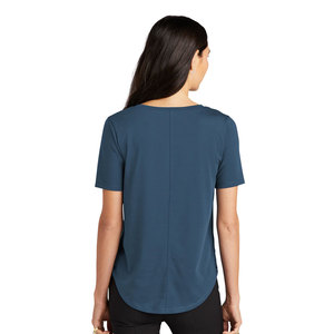 T-shirt pour femme, coupe classique, manches courtes, col rond, élégant, en coton/fibre de bambou, 200g, respirant - Product Image 2