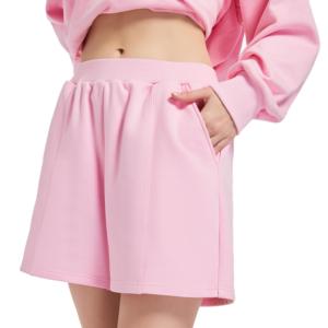 Conjunto de chándal de color de contraste de algodón y Sudadera con capucha rosa de estilo modesto de lujo para mujer tallas personalizadas 2XL y 3XL dulce - Product Image 6