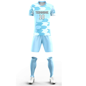 Uniformes Deportivos Personalizados para Fútbol, Conjuntos Transpirables de Secado Rápido, Unisex, 100% Poliéster, Nombre del Equipo y Jugador Personalizables - Product Image 5