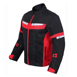 Chaqueta de moto textil impermeable negra/roja para hombre, chaqueta de moto a prueba de viento para Aventuras - Product Image 2