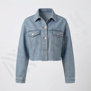 Fall Winter Wear Women Jeans Jacket Best Quality Quick Dry Stylish Fashion <b>Coat</b> High Quality Streetwear Apparel Wholesale Price - Product Image 1