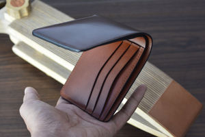 Cartera elegante de cuero Premium Bi Fold, monedero delgado de cuero genuino con bloqueo RFID para hombres, con estilo, para hombre, para el 2017 - Product Image 2