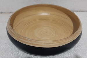 Bol en bambou tressé fait main Eco2Go - Bol de service écologique naturel pour salades, fruits, collations et décoration intérieure - Product Image 5