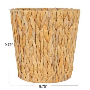 Handwoven <b>Round</b> Water Hyacinth Waste <b>Basket</b> with Plastic Liner Handmade Storage <b>Basket</b> Wholesale eco-friendly Made in Vietnam - Product Image 2