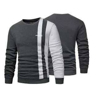 Sweat-shirts à capuche brodés pour hommes en gros, taille surdimensionnée, hiver, ODM personnalisé, 100% coton, taille plus, sweat-shirt à col rond unisexe - Product Image 1