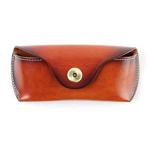 Vente en gros d'étuis pour lunettes de soleil en cuir véritable souple fait à la main porte-lunettes personnalisé boucle de ceinture étuis à lunettes de qualité supérieure sacs - Product Image 2