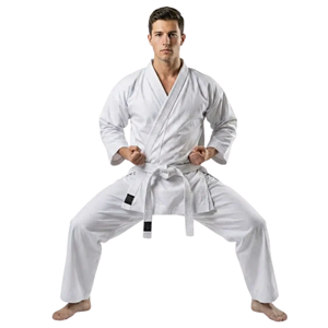 Uniforme d'arts martiaux mixtes unisexe 100% coton blanc coupe régulière adulte tissu léger 400g - Product Image 3