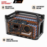 Station d'alimentation portable série 800W, batterie LiFePO4 277,5Wh, générateur solaire professionnel, 5 ports USB QC4.0, haut-parleur Bluetooth, radio FM