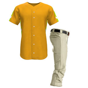 กางเกงยูนิฟอร์มเบสบอลของผู้ชายสีพื้นดีไซน์ใหม่ - Product Image 4