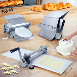 Machine à laminer les pâtes électriques samosa empanada ronde de 12 pouces bon marché prix pain croissant pâte de chine machine commerce 110v manuel - Product Image 1