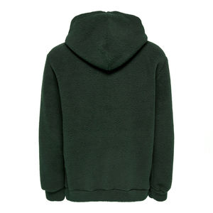 Vente en gros de sweats à capuche en molleton bouclé corail 330 g/m² avec doublure Sherpa brodée sur mesure pour hommes-pour l'hiver sweat à capuche et sweat-shirt - Product Image 2