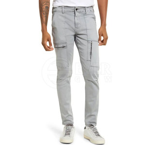 Haute qualité hommes décontracté Streetwear Style Cargo pantalon nouveau Design couleur unie confortable taille moyenne toile - Product Image 1