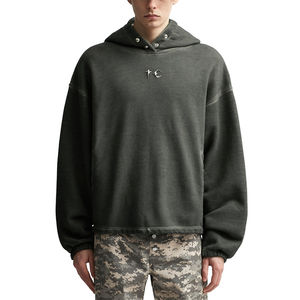 2025 Oem Fleece Heavy Weight Blank Sudaderas con capucha de gran tamaño Hombres Logotipo personalizado Sudadera con capucha Alta calidad Tarifa barata Sudaderas con capucha - Product Image 3