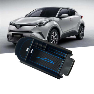 Pour <span class=keywords><strong>Toyota</strong></span> C-HR <span class=keywords><strong>CHR</strong></span> 2017-2020 2021 plastique <span class=keywords><strong>bleu</strong></span> accoudoir Central boîte de rangement boîte à gants intérieur rangement voiture style accessoires - Product Image 4