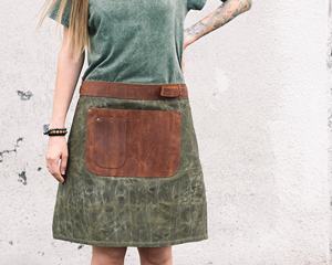 Custom Waxed Canvas Work <b>Aprons</b> for Wholesale <b>Apron</b> Restaurant Cafe <b>Garden</b> Tool Pockets for All Multipurpose <b>Aprons</b> - Product Image 3