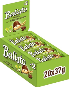 Barritas de Galleta con Chocolate con Leche Balisto Muesli, Caja de Chocolate a Granel, 20 x 37 g | Barra de Pistacho con Kunafa de Chocolate - Product Image 3