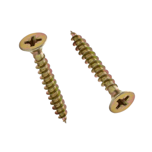 Tornillos de aglomerado Phillips Drive de alta resistencia Embalaje personalizado Fábrica de Vietnam Tornillos de MDF con revestimiento de zinc amarillo Medición métrica - Product Image 5