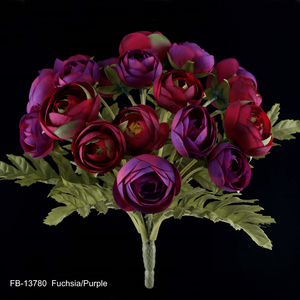 Plastique avec 18 fleurs Fuchsia-violet, fabrication en chine, pot de ferme ragnulus, coloré, - Product Image 6
