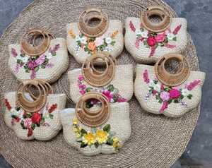 Eco-Friendly Water Hyacinth <b>Storage</b> Bag with Handle for Home Decor and Multi-Purpose Use - Product Image 6