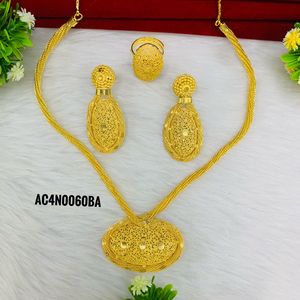 Bijoux nigérians ensemble de colliers en plaqué or pour femme - Product Image 2