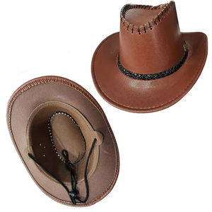 Chapeaux de cowboy en cuir de haute qualité, tressés, résistants à l'eau, vente en gros, approvisionnement en vrac, étiquette privée, chapeaux western pour hommes, ODM OEM - Product Image 6