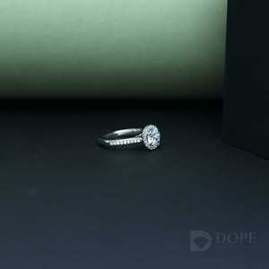 0.50ct Solitario Moissanite Anillo Diseño de puntero único Clásico Plata de Ley 925 Elegante Regalo de fiesta de boda Certificado IGI - Product Image 5