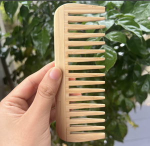 หวีไม้ธรรมชาติหวีเคราหวีเคราทำด้วยเลเซอร์ออกแบบโลโก้ได้ตามต้องการ - Product Image 4