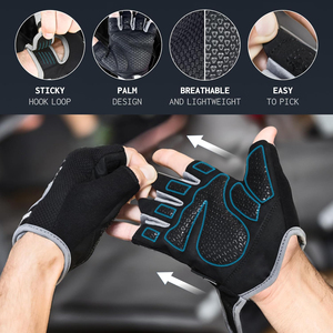 Bodybuilding Gym Weightlifting Half Finger Gloves Neoprene Silicone Pull Up <b>Trainer</b> Gym Gloves Workout Fitness Wear Glove - Product Image 5