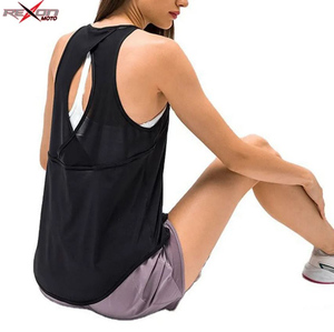 Women's Sports Yoga Tank <b>Top</b> ODM Custom Logo Quick Dry Breathable Spandex/Polyester/Cotton Fabric - Product Image 6
