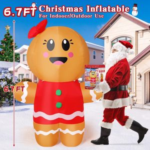 6.7 FT Gingerbread Man <strong>Inflatable</strong>, <strong>Christmas</strong> Gingerbread <strong>Inflatables</strong> <strong>Outdoor</strong> <strong>Christmas</strong> Decorations <strong>Clearance</strong> with LED Lights