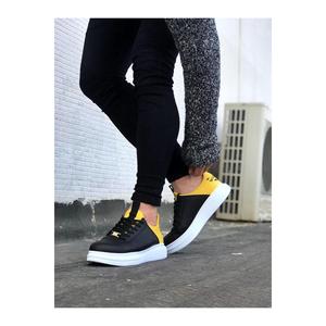 Wg030 scarpe Casual da uomo con suola spessa giallo nero