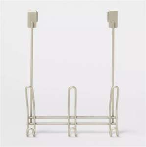 Modern-<b>door</b> hook rack, designed for hanging items like <b>towels</b>, robes, or clothing. This specific style, with a white finish - Product Image 2