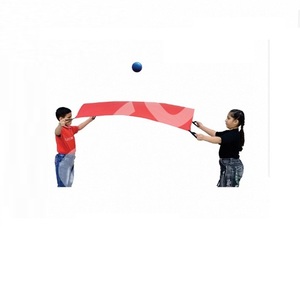 Parachute pour deux personnes de forme rectangulaire d'excellente qualité adapté à 2 enfants renforce les compétences de travail d'équipe et de communication - Product Image 1