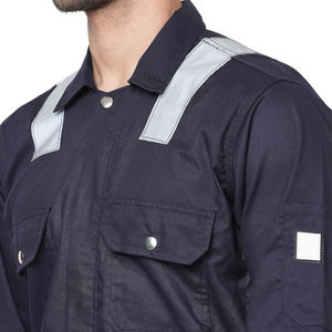 Overoles de alta visibilidad de algodón 100%, ropa de trabajo de seguridad, ropa de trabajo reflectante, taller mecánico, monos de trabajo con logotipo personalizado - Product Image 3