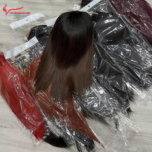 Perruques de cheveux humains sans colle, extensions de cheveux vietnamiens, perruques à pointe brune, cheveux humains - Product Image 3