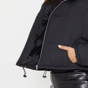 Veste courte d'hiver pour femme de haute qualité, meilleure vente, style personnalisé, manches longues, veste tissée courte - Product Image 2