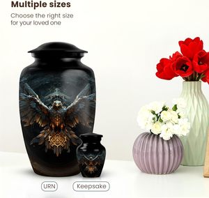 Urnes de crémation d'aigle pour hommes cendres urnes de sépulture pour hommes adultes cendres humaines femmes cendres uniques taille personnalisée - Product Image 4