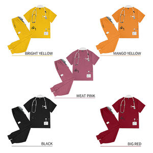 ชุดเครื่องแบบยาส่วนบุคคล conjuntos de Parte Superior Y pantalon ropa de enfermeria โรงพยาบาล logipo personalizado - Product Image 5