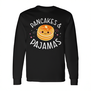 แพนเค้กและชุดนอน เสื้อยืดแขนยาวน่ารักสไตล์คาวาอิสำหรับงานปาร์ตี้นอนเล่น - Product Image 2